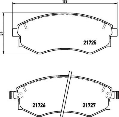 Brembo P 15 011 - Kit pastiglie freno, Freno a disco autozon.pro