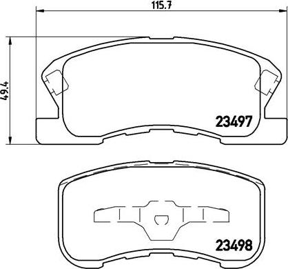 Brembo P 16 008 - Kit pastiglie freno, Freno a disco autozon.pro