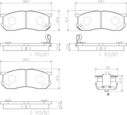 Brembo P16016N - Kit pastiglie freno, Freno a disco autozon.pro