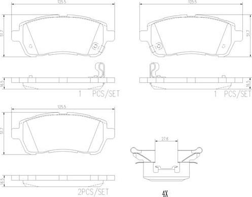 Brembo P16013N - Kit pastiglie freno, Freno a disco autozon.pro