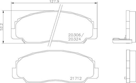 Brembo P 16 012 - Kit pastiglie freno, Freno a disco autozon.pro