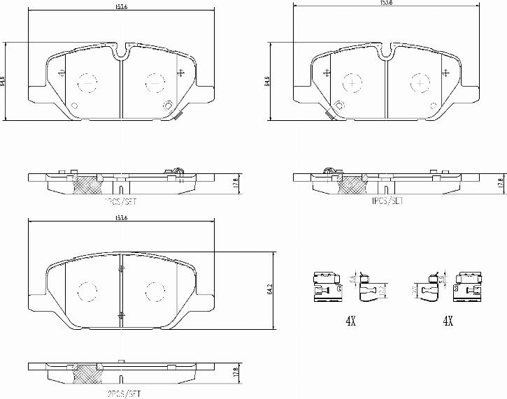 Brembo P10099N - Kit pastiglie freno, Freno a disco autozon.pro