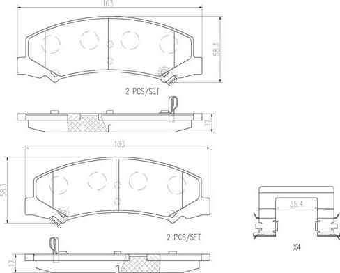 Brembo P10044N - Kit pastiglie freno, Freno a disco autozon.pro