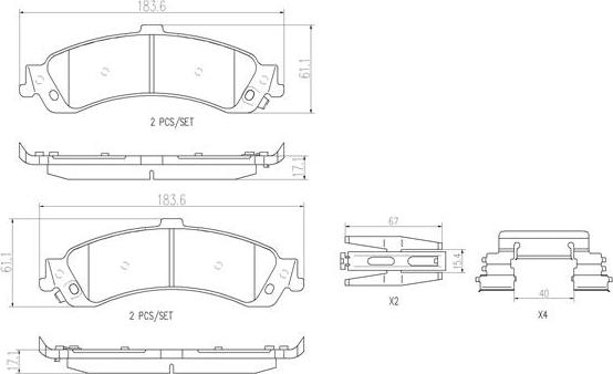 Brembo P10040N - Kit pastiglie freno, Freno a disco autozon.pro