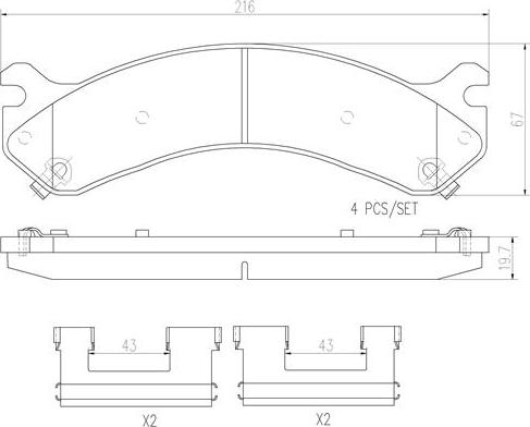 Brembo P10041N - Kit pastiglie freno, Freno a disco autozon.pro