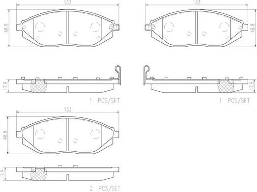 Brembo P10054N - Kit pastiglie freno, Freno a disco autozon.pro