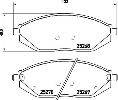 Brembo P 10 054 - Kit pastiglie freno, Freno a disco autozon.pro