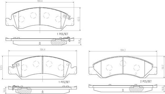 Brembo P10058N - Kit pastiglie freno, Freno a disco autozon.pro