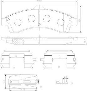 Brembo P10009N - Kit pastiglie freno, Freno a disco autozon.pro