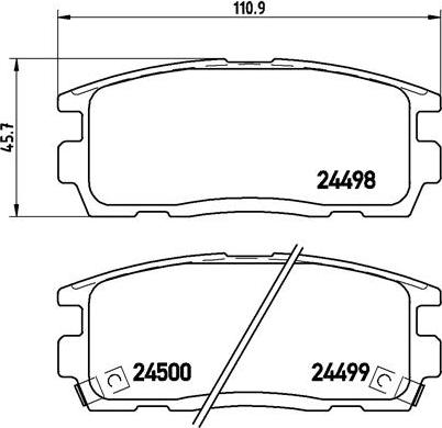 Brembo P 10 004 - Kit pastiglie freno, Freno a disco autozon.pro