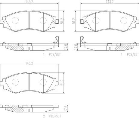 Brembo P10006N - Kit pastiglie freno, Freno a disco autozon.pro