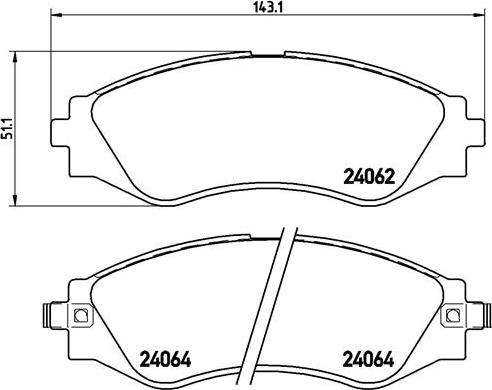 Brembo P 10 006 - Kit pastiglie freno, Freno a disco autozon.pro