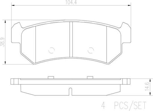 Brembo P10001N - Kit pastiglie freno, Freno a disco autozon.pro