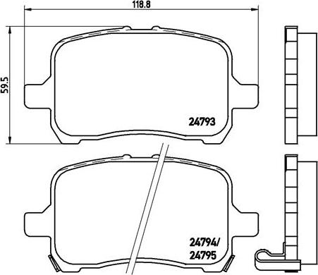 Brembo P 10 015 - Kit pastiglie freno, Freno a disco autozon.pro