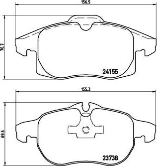 Brembo P 10 011 - Kit pastiglie freno, Freno a disco autozon.pro