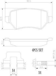 Brembo P10013N - Kit pastiglie freno, Freno a disco autozon.pro