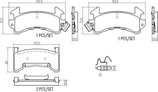 Brembo P10039N - Kit pastiglie freno, Freno a disco autozon.pro