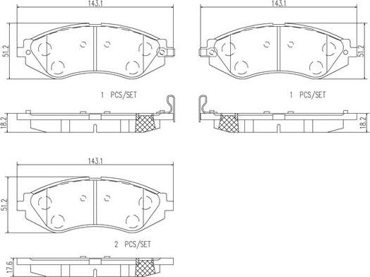 Brembo P10032N - Kit pastiglie freno, Freno a disco autozon.pro