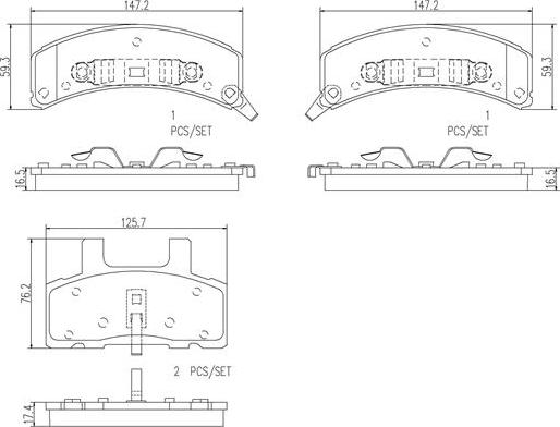 Brembo P10021N - Kit pastiglie freno, Freno a disco autozon.pro