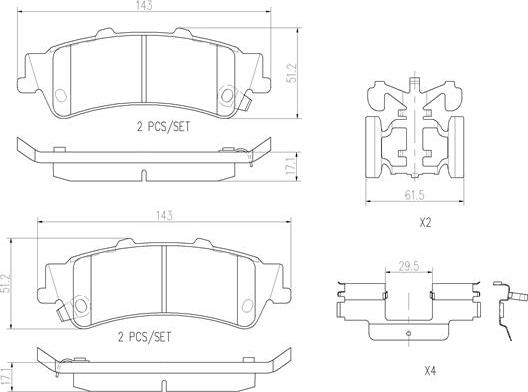 Brembo P10028N - Kit pastiglie freno, Freno a disco autozon.pro