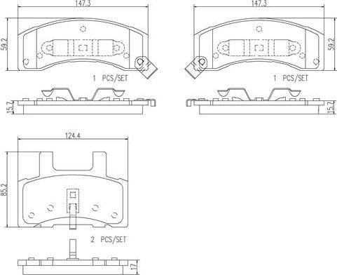 Brembo P10022N - Kit pastiglie freno, Freno a disco autozon.pro