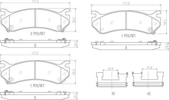 Brembo P10027N - Kit pastiglie freno, Freno a disco autozon.pro