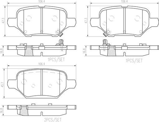 Brembo P10079N - Kit pastiglie freno, Freno a disco autozon.pro