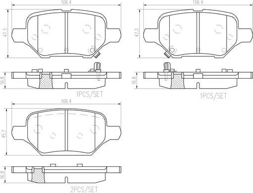 Brembo P 10 079 - Kit pastiglie freno, Freno a disco autozon.pro