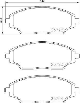 Brembo P 10 070 - Kit pastiglie freno, Freno a disco autozon.pro