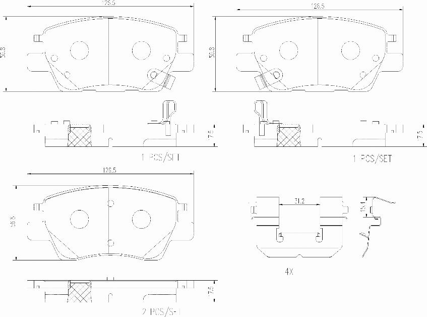 Brembo P10073N - Kit pastiglie freno, Freno a disco autozon.pro