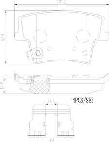 Brembo P11040N - Kit pastiglie freno, Freno a disco autozon.pro