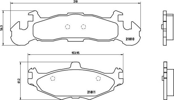 Brembo P 11 001 - Kit pastiglie freno, Freno a disco autozon.pro