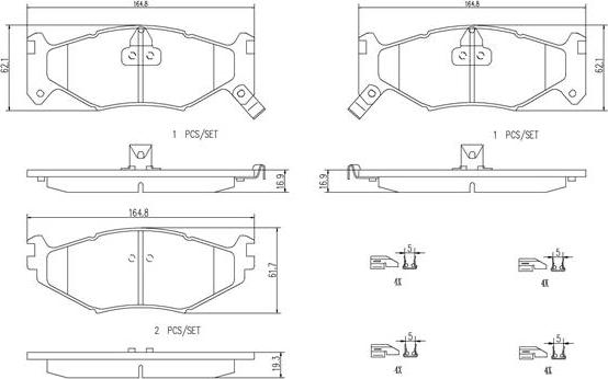 Brembo P11007N - Kit pastiglie freno, Freno a disco autozon.pro