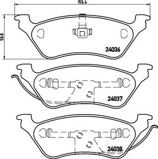 Brembo P 11 014 - Kit pastiglie freno, Freno a disco autozon.pro