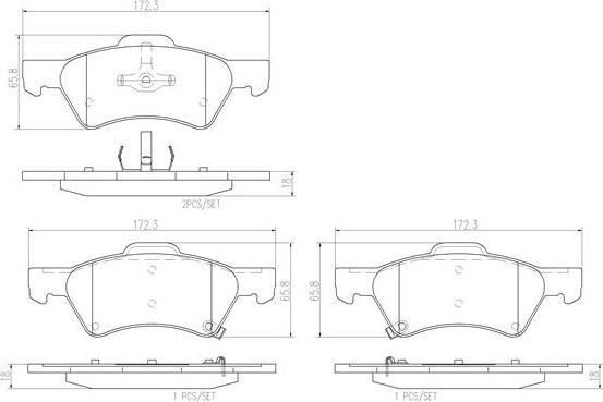 Brembo P11015N - Kit pastiglie freno, Freno a disco autozon.pro