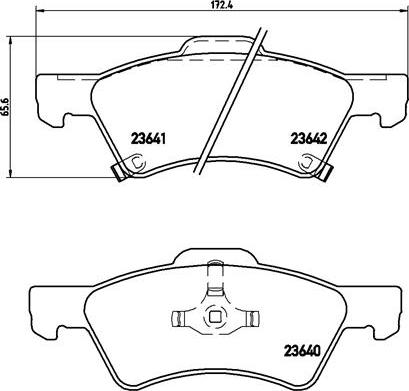 Brembo P 11 015 - Kit pastiglie freno, Freno a disco autozon.pro