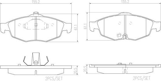 Brembo P11016N - Kit pastiglie freno, Freno a disco autozon.pro