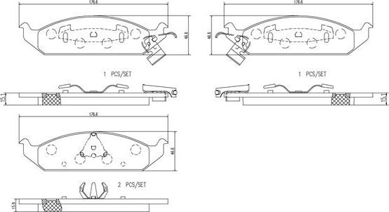 Brembo P11011N - Kit pastiglie freno, Freno a disco autozon.pro