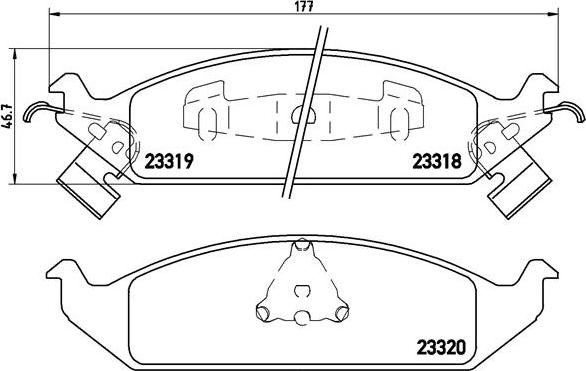 Brembo P 11 011 - Kit pastiglie freno, Freno a disco autozon.pro