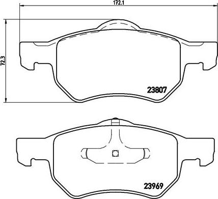 Brembo P 11 013 - Kit pastiglie freno, Freno a disco autozon.pro