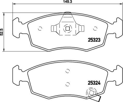 Brembo P 11 031 - Kit pastiglie freno, Freno a disco autozon.pro