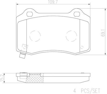 Brembo P11024N - Kit pastiglie freno, Freno a disco autozon.pro