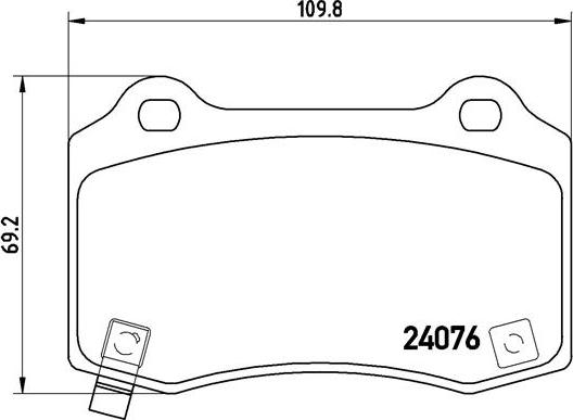 Brembo P 11 024 - Kit pastiglie freno, Freno a disco autozon.pro