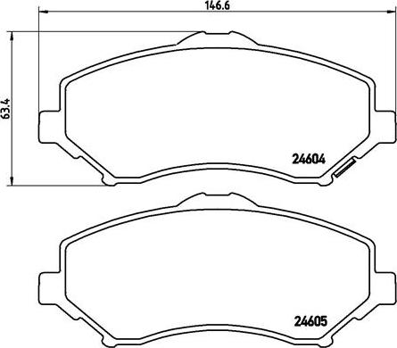 Brembo P 11 025 - Kit pastiglie freno, Freno a disco autozon.pro