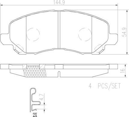 Advics D1N048T - Kit pastiglie freno, Freno a disco autozon.pro