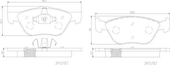 Brembo P 18 040 - Kit pastiglie freno, Freno a disco autozon.pro