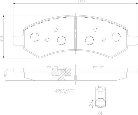 Brembo P18013N - Kit pastiglie freno, Freno a disco autozon.pro