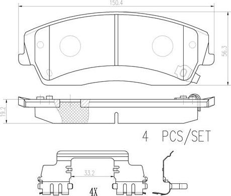 Brembo P18034N - Kit pastiglie freno, Freno a disco autozon.pro