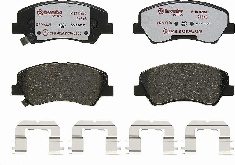 Brembo P 18 025X - Kit pastiglie freno, Freno a disco autozon.pro