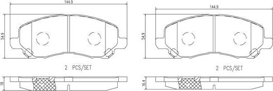 Brembo P18027N - Kit pastiglie freno, Freno a disco autozon.pro